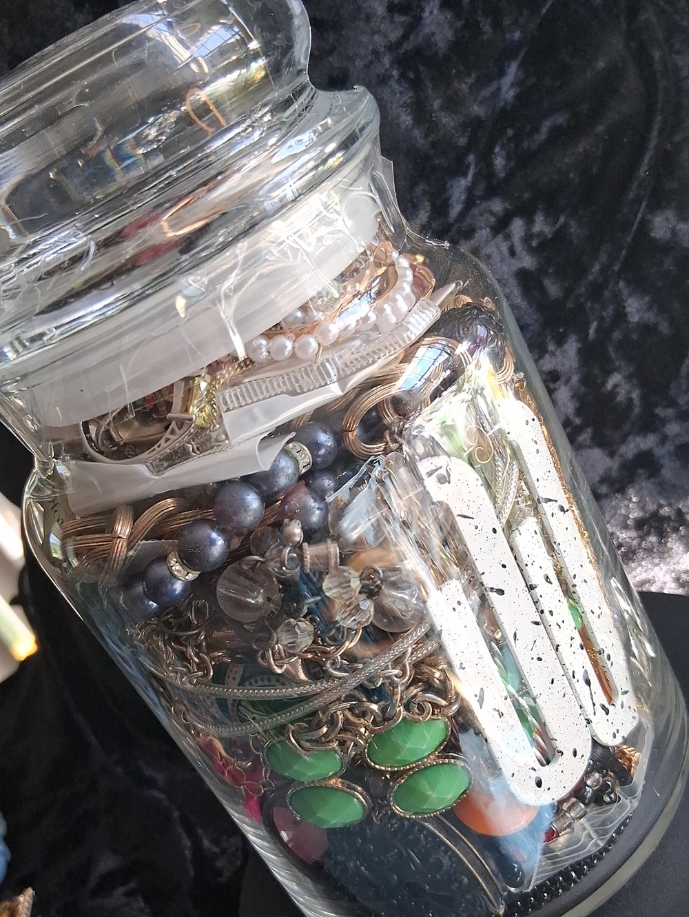 Mystery Jewelry Jar ! Rings ,Earrings Bracelets & Necklaces. Much More!